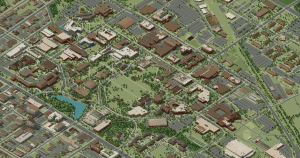 Iowa State campus map: 3D model of the central campus