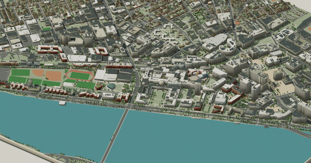 MIT campus map: 3D model of the central campus
