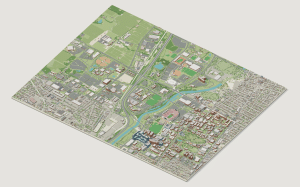 Ohio State campus map: 3D model of the whole Columbus campus