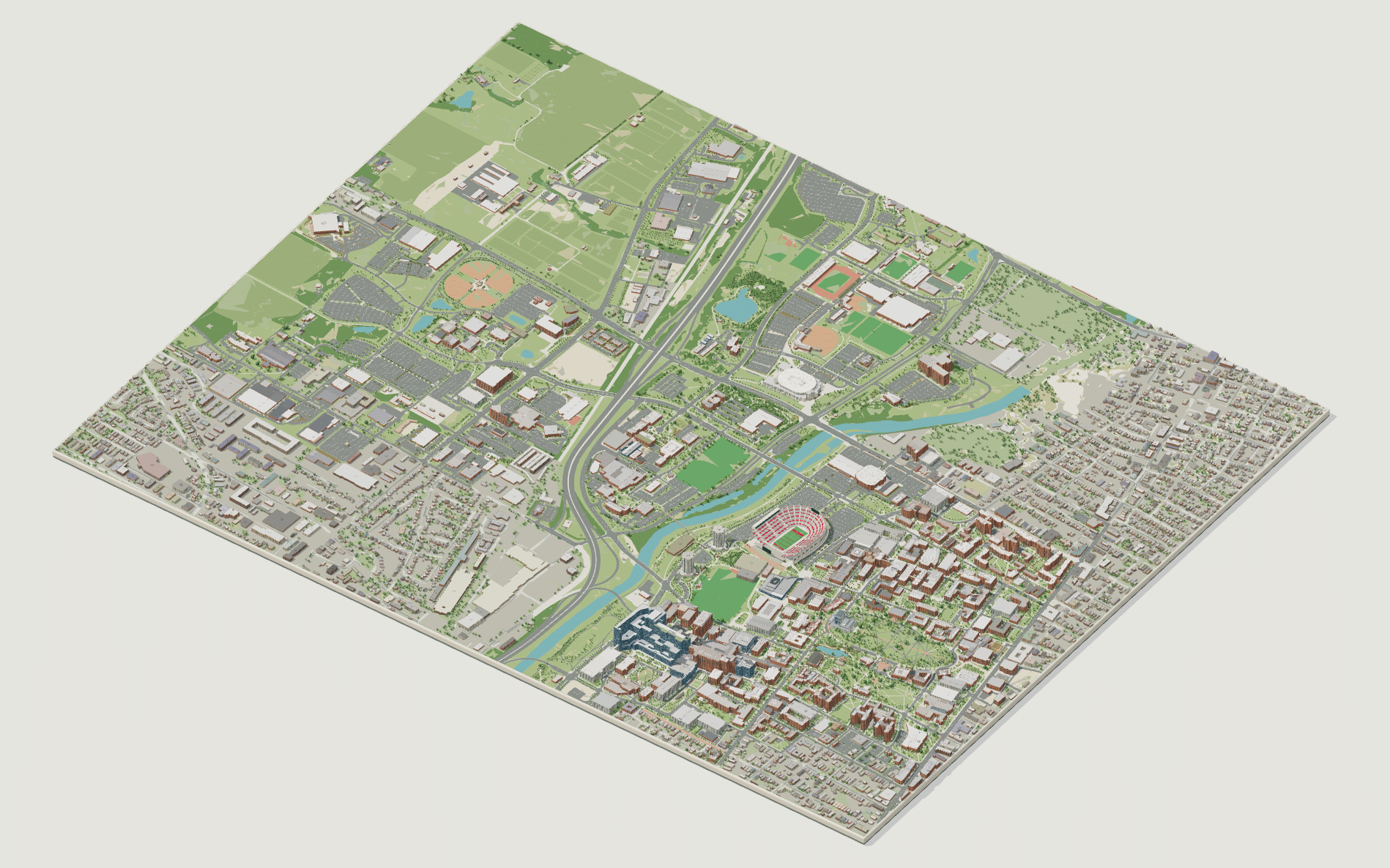 Ohio State campus map: 3D model of the whole Columbus campus