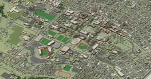 Oregon State campus map: 3D model of the central campus