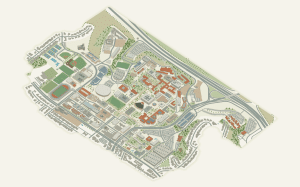 San Diego State University campus map: 3D model of the whole campus