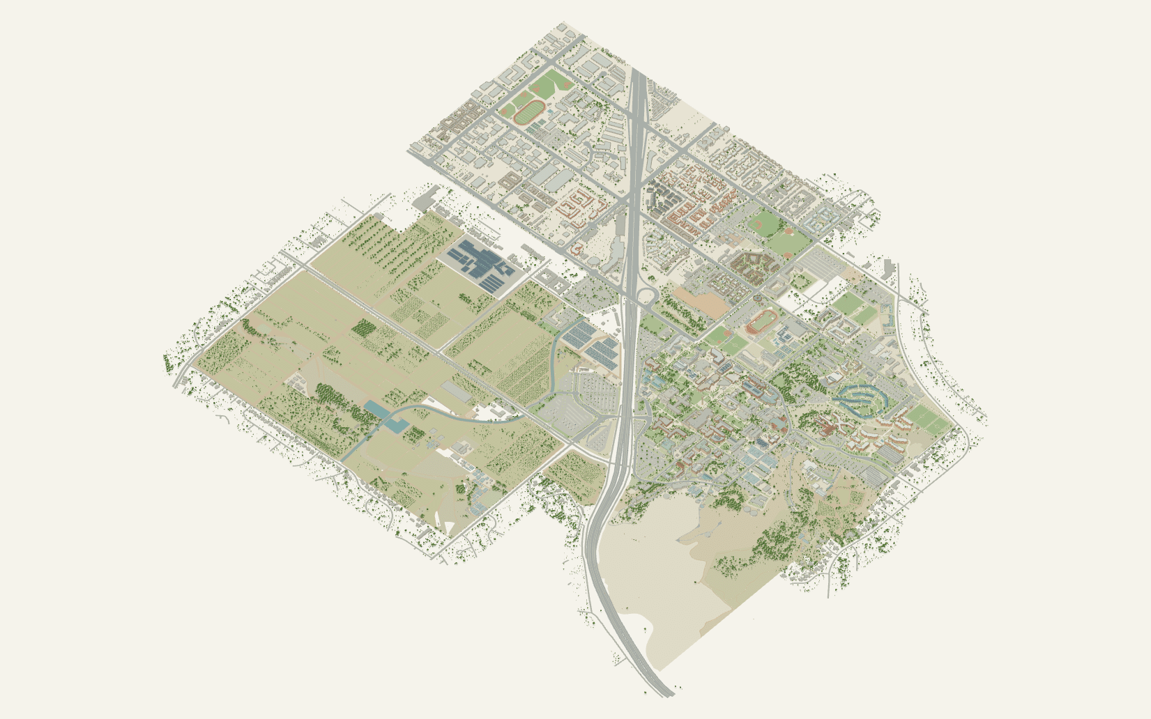 UC Riverside campus map: 3D model of the whole campus