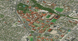 CU Boulder campus map: 3D model of the central campus