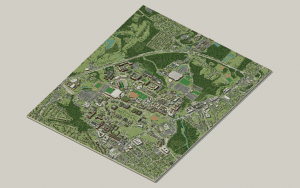 University of Maryland campus map: 3D model of the whole campus