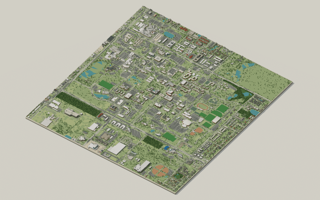 USF Tampa campus map: 3D model of the whole campus