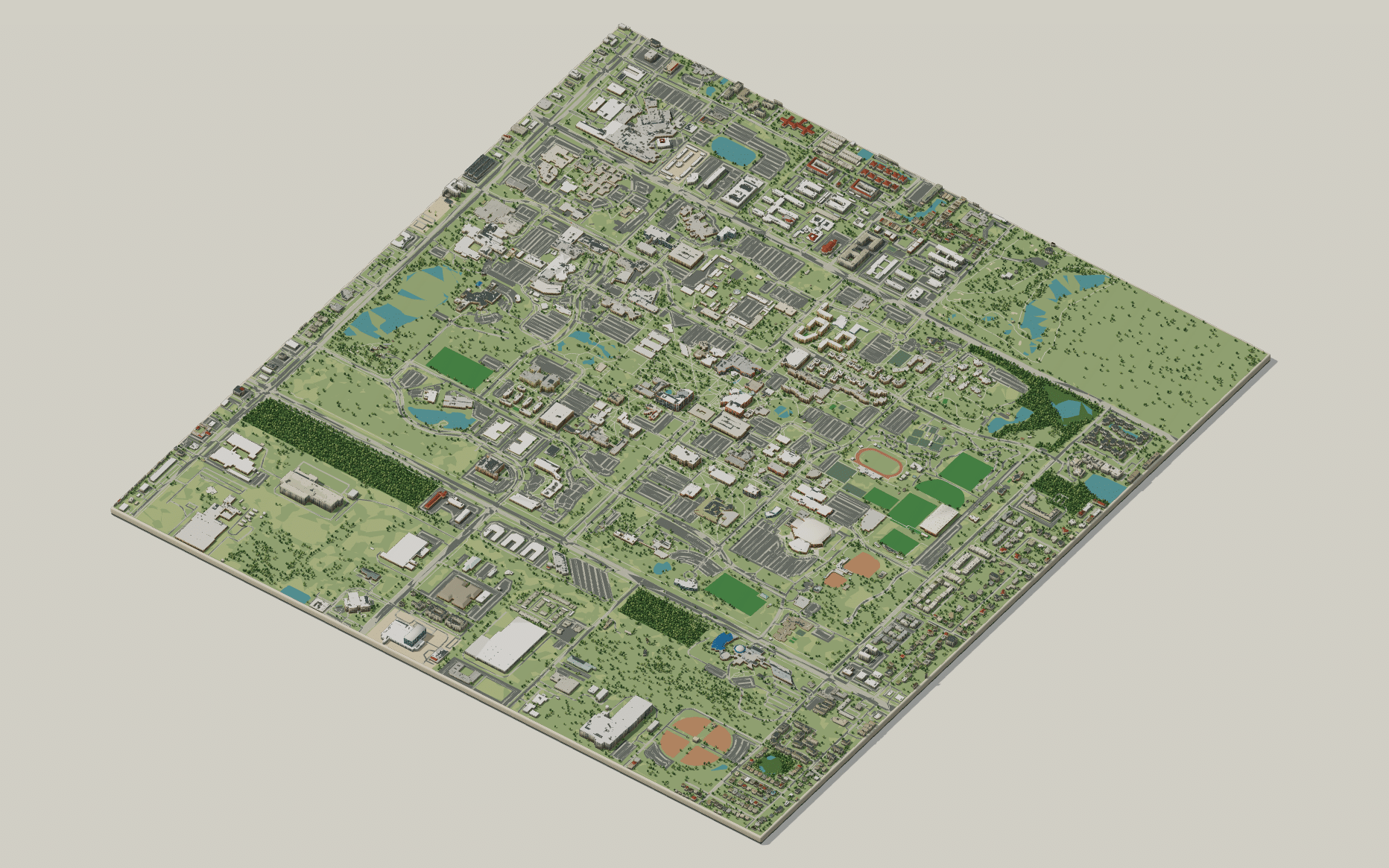 USF Tampa campus map: 3D model of the whole campus