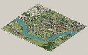 University of Tennessee campus map: 3D model of the whole campus