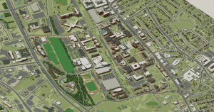 NC State campus map: 3D model of the central campus