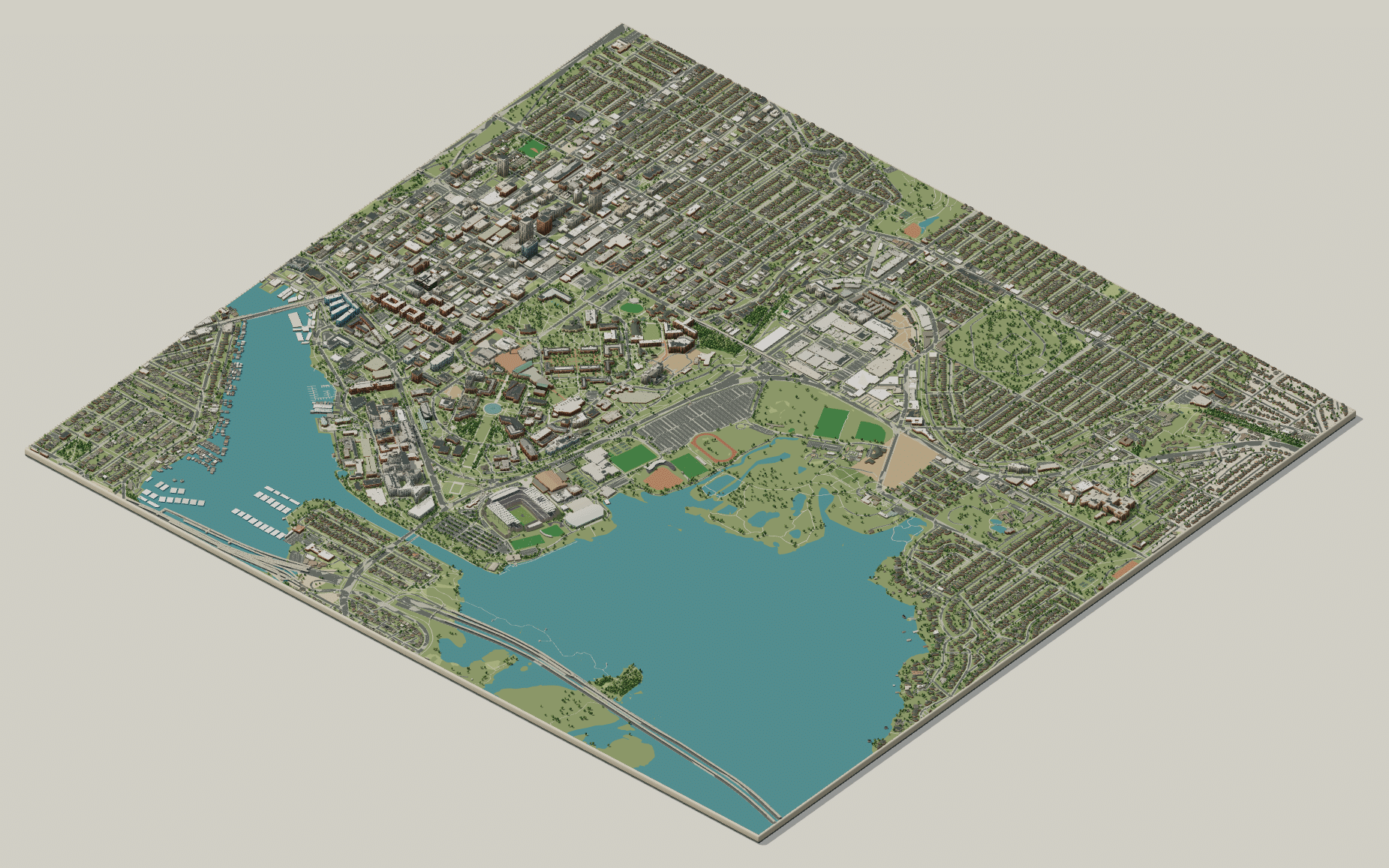UW campus map: 3D model of the whole campus